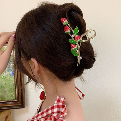 PINCE CHEVEUX | GOLDEN FRAISE pour les chignons banane