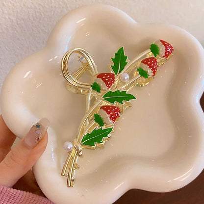 PINCE CHEVEUX | GOLDEN FRAISE pour les chignons banane