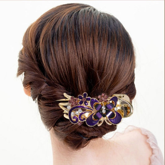 Pince Plate Pour Cheveux | Chignon Glamour | Papillon StrassCheveux ponpon