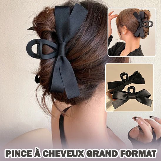 Pince Satin - Cheveux ponpon