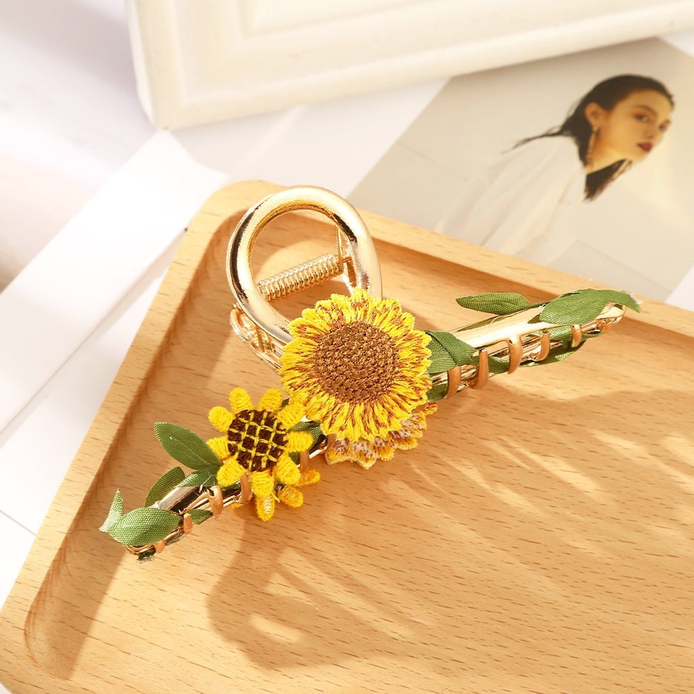 PINCES FLEURS POUR CHEVEUX | SUNFLOWER - Cheveux ponpon
