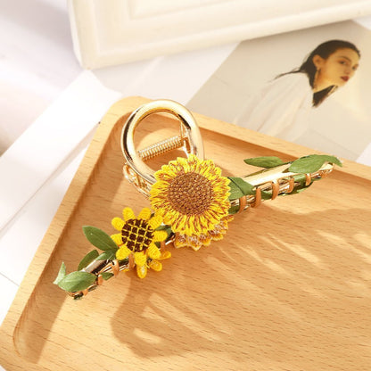PINCES FLEURS POUR CHEVEUX | SUNFLOWER - Cheveux ponpon