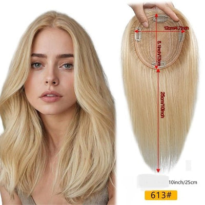 postiche cheveux Naturel femme -Volumateur cheveux humain blonde, noir,châtain, marron, clip, 25cm, 10'',volume, plus