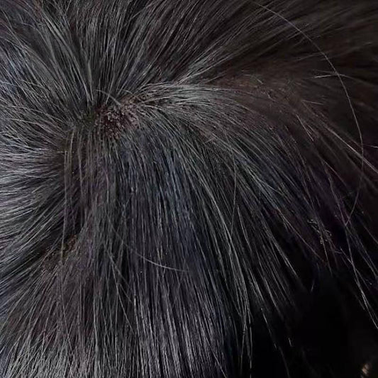 Postiche Homme Cheveux Naturels | Filet en Soie Fin, Implantation en ÉpiCheveux ponpon