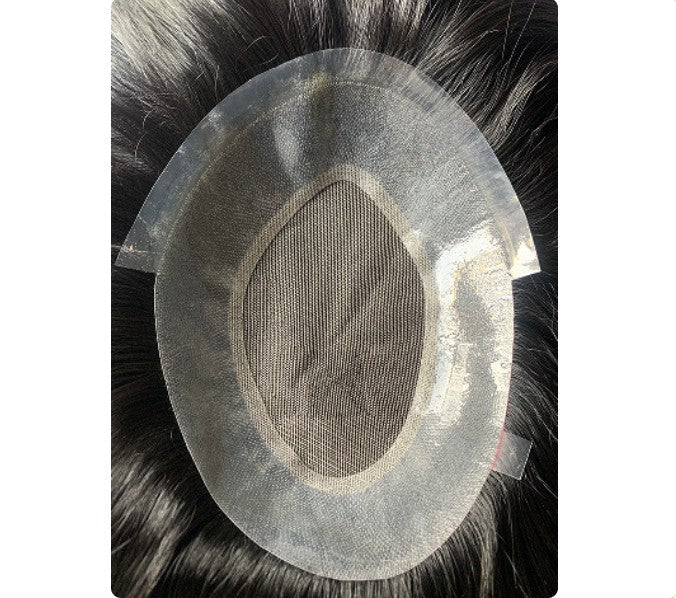 Postiche homme cheveux naturel - monofilament,polyurethane et dentelle ultra fine,respirant, #prothésecapilaire