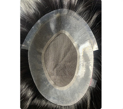 Postiche homme cheveux naturel - monofilament,polyurethane et dentelle ultra fine,respirant, #prothésecapilaire