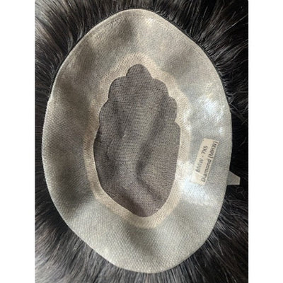 Postiche homme cheveux naturel - monofilament et polyuréthane, #lignefrontaleinvisible