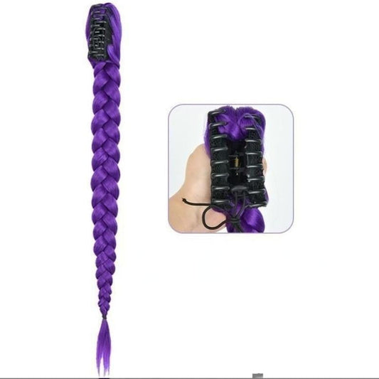 Postiche Queue de Cheval Violette Pour Fillette | MagiPrincessCheveux ponpon