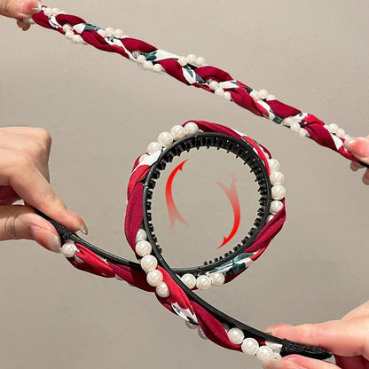 Serre Tete noel - antidérapant tressé festive femme flexible