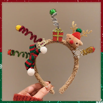 Serre Tête Noël Rouge lutin renne fillette bandeau fete headband