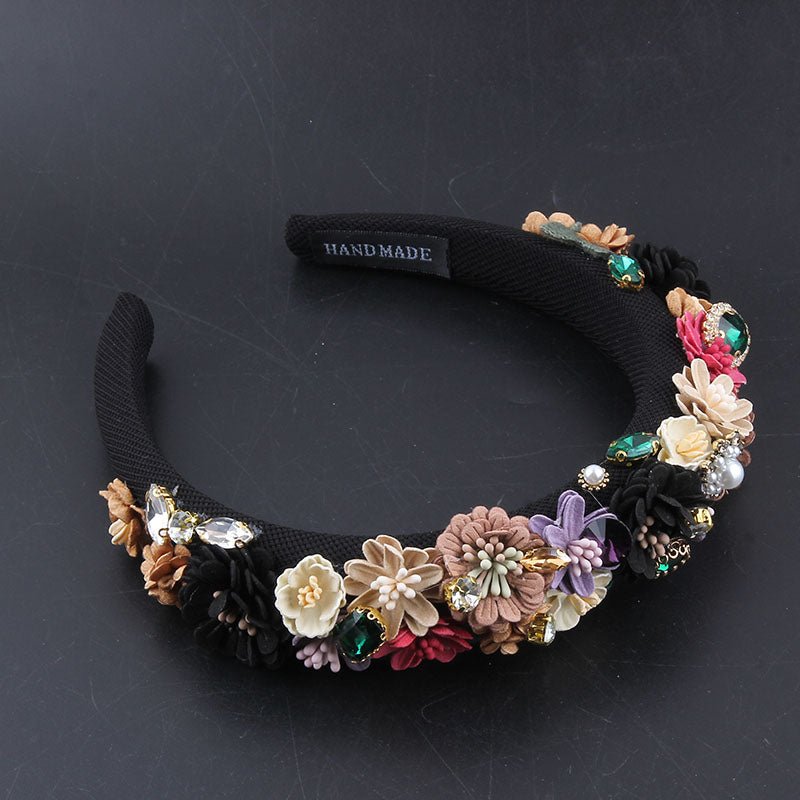 SERRE TETE POUR FEMME | PERLE DE FLEUR - Cheveux ponpon